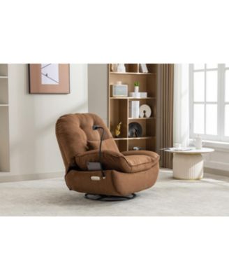 Power Recliner with Bluetooth and USB, Grey