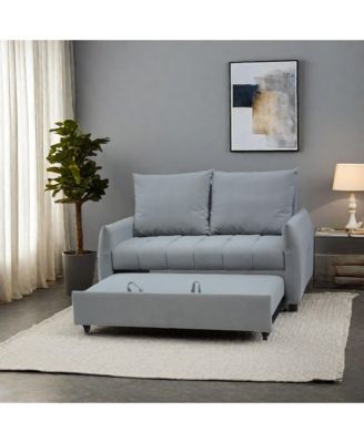 3-in-1 Velvet Sleeper Sofa with Storage