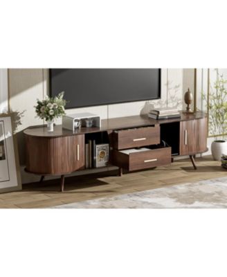 Mid-Century Modern TV Stand for 80" TV