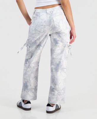 Juniors' Tree Camo Printed Twill Cargo Pants