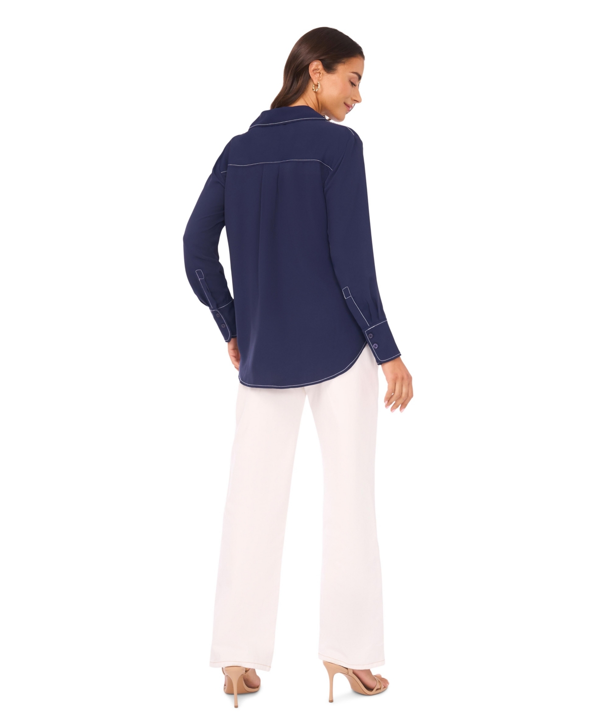 Vince Camuto Women's Curved Seam Straight Jeans