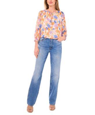 Women's Ruffle Tie-Neck Blouse