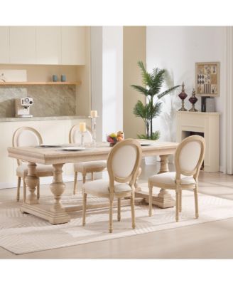 French Country Upholstered Dining Chairs, Set of 2