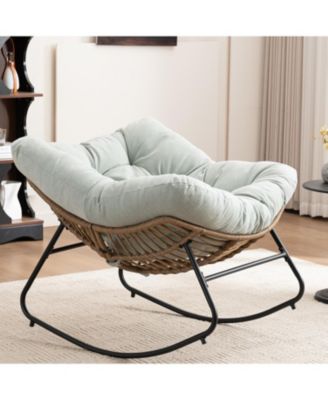 Chenille Rocking Accent Chair