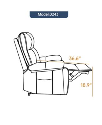 Brown Leatheraire Power Lift Recliner with Heat & Massage