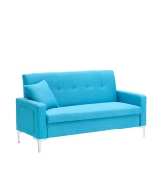 57" Comfortable Double Sofa w/ Storage