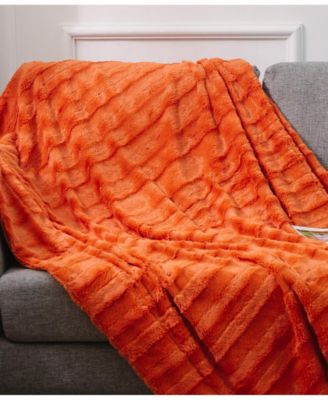 Ultra Soft Faux Fur to Microplush Reversible Oversized Throw, 60" x 70"