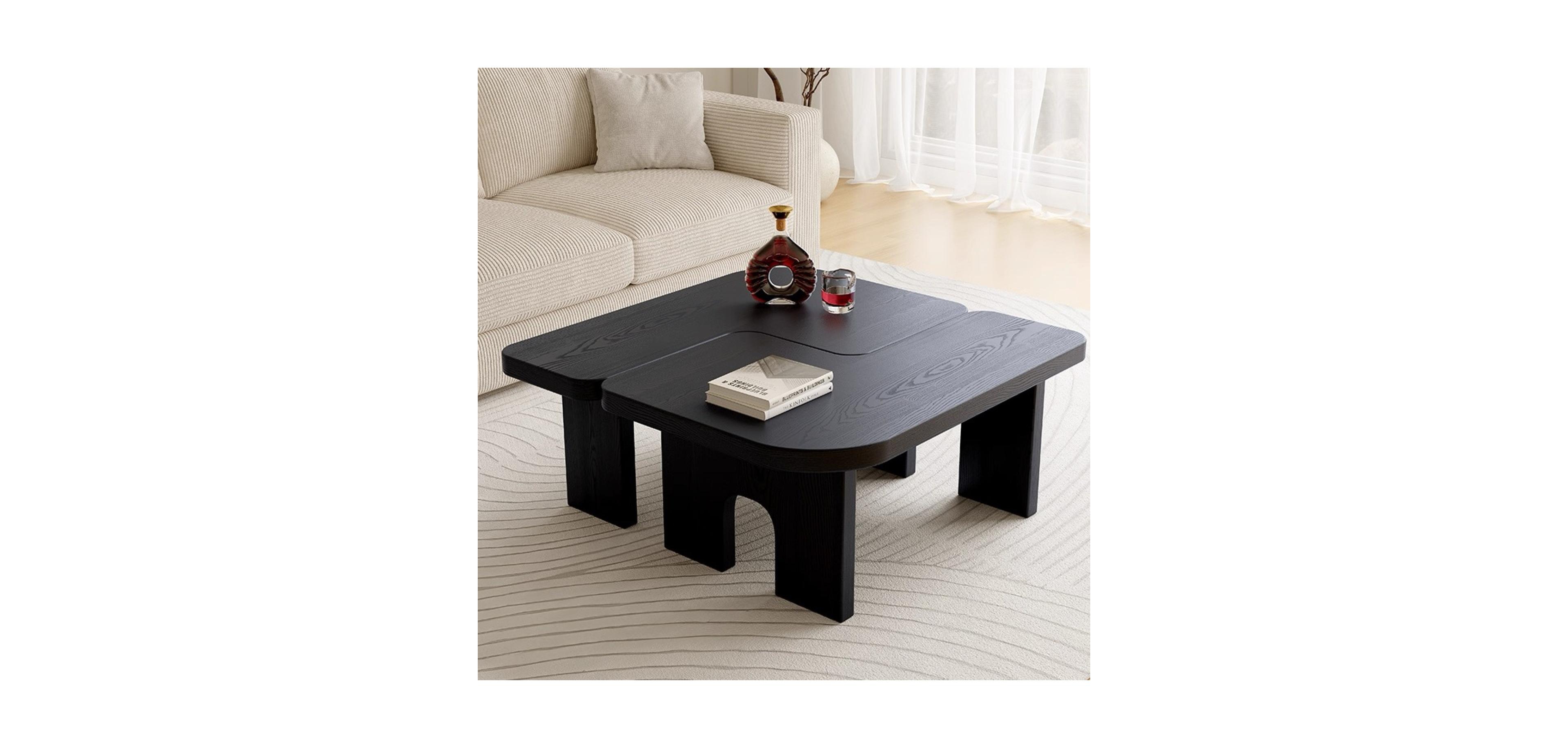 Streamdale Furniture Streamdale Modern Wooden Extendable Nesting Coffee Table Set