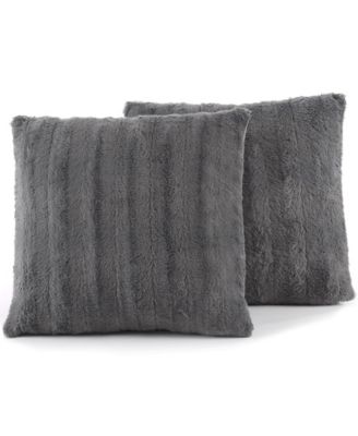 Faux-Fur 2-Pack Decorative Pillows, 18" x 18"