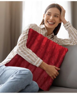 Faux-Fur 2-Pack Decorative Pillows, 18" x 18"