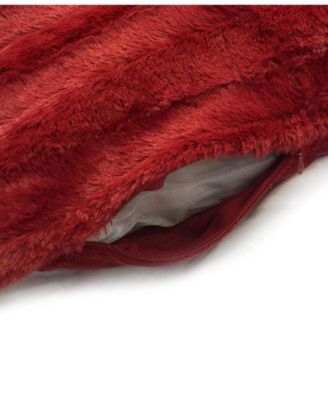 Faux-Fur 2-Pack Decorative Pillows, 12" x 20"