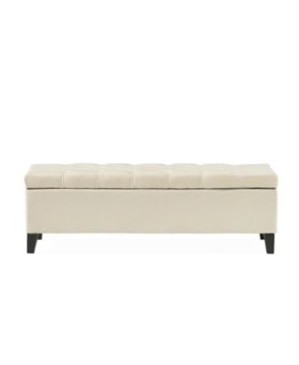 Streamdale Button Tufted Diamond Stitch Storage Ottoman Bench