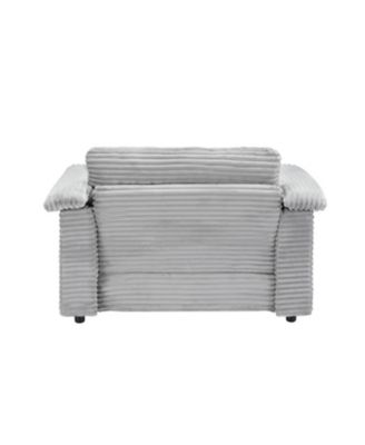 Corduroy Armchair Set w/ USB & Storage
