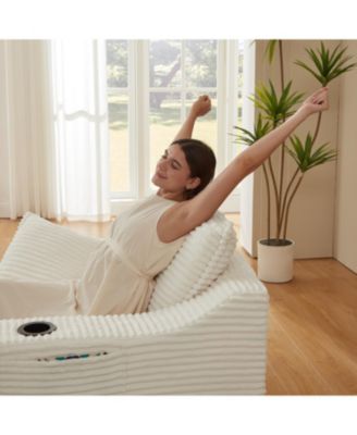 Streamdale Modern White Sofa Lounge Chair