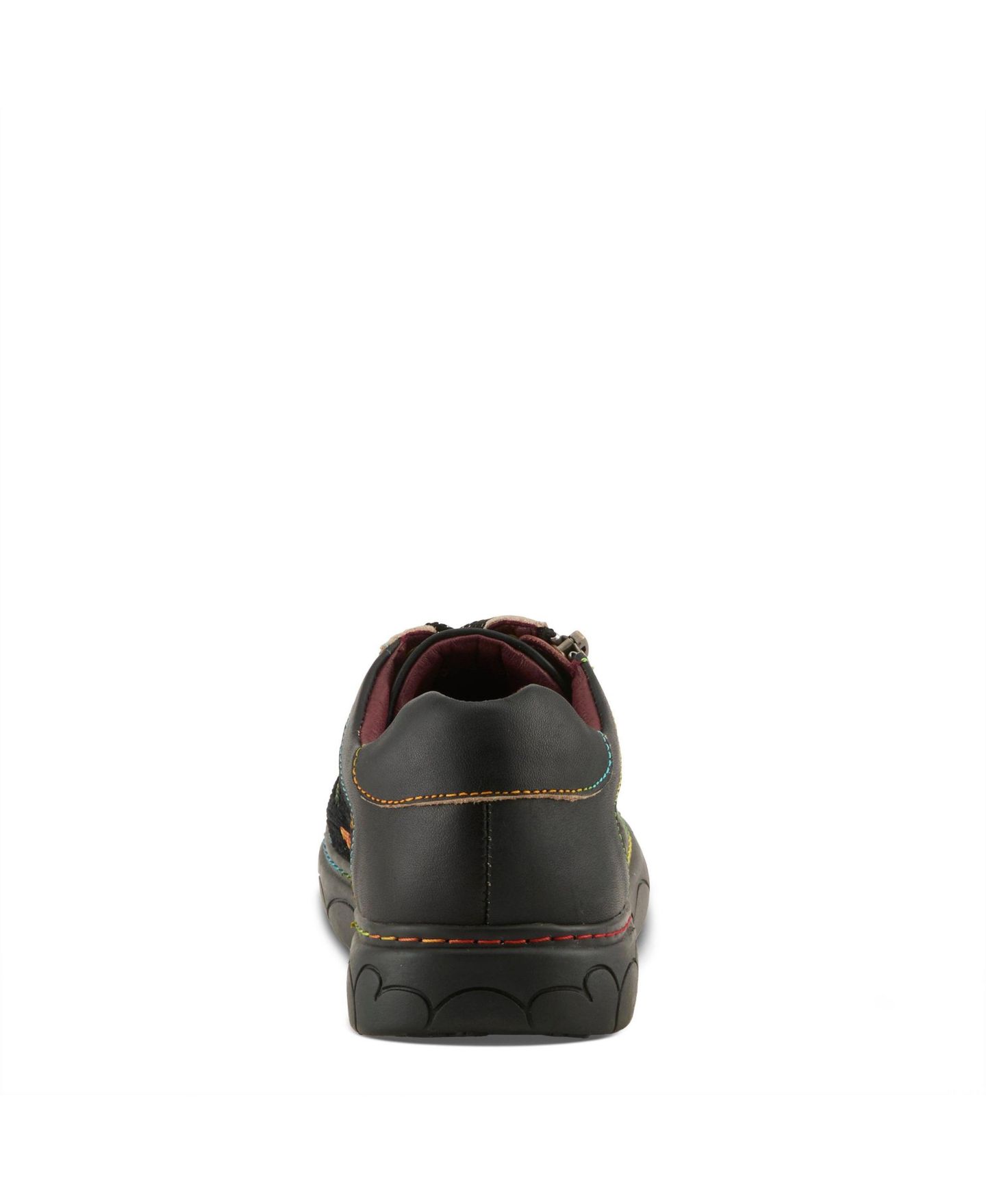 Женские кроссовки L'Artiste Danli-Fab Fashion Sneakers Leather & Tapestry Print Lace-Up With Side Zipper, цвет: Чёрный разноцветный — фото 5