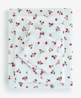 Printed Cotton Sateen 3-Pc. Sheet Set, Twin, Exclusively for Macy's 