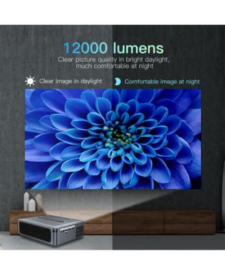 8K Android Smart Projector with 1080p, Daytime Viewing, Built-in Sound & Voice Control
