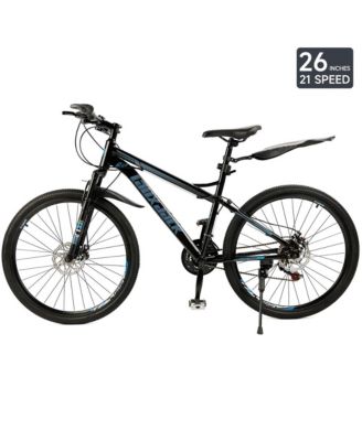 26-Inch 21-Speed Mountain Bike, Sleek Design with Suspension Fork & Dual Disc Brakes