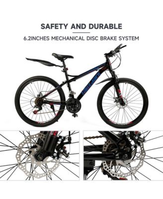 26-Inch 21-Speed Mountain Bike, Sleek Design with Suspension Fork & Dual Disc Brakes