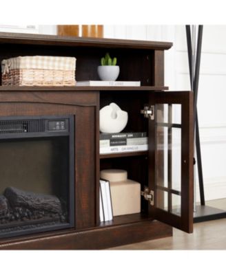 Streamdale TV Stand with Fireplace for TVs Up to 65", Espresso