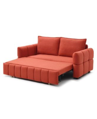 Streamdale Sleeper Sofa Bed with Teddy Chaise - Orange