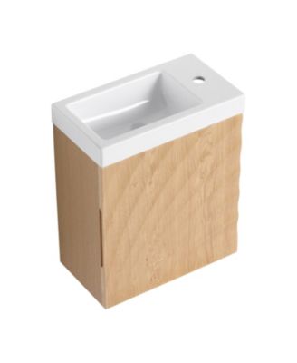 18.5" Wall-Mount Vanity, Resin Sink, Soft Close