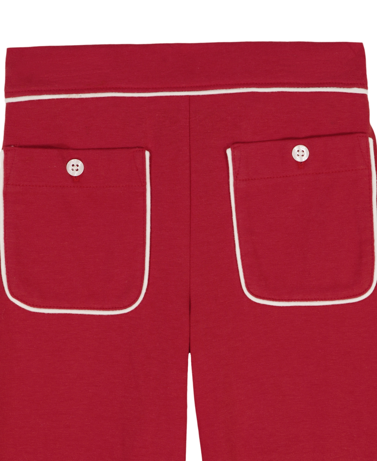 Tommy Hilfiger Baby Girls' Crochet Trim Striped Top and Patch Pocket Wide Leg Pants, 2-Piece Set