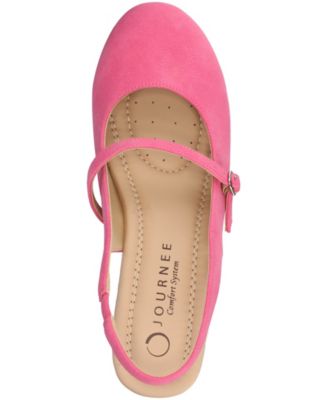 Journee Women's Asmyna Slingback Mary Jane Espadrille Wedges