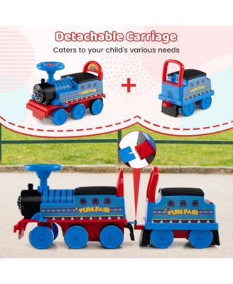 Kids Electric Ride On Train with Detachable Carriage and Interactive Sounds