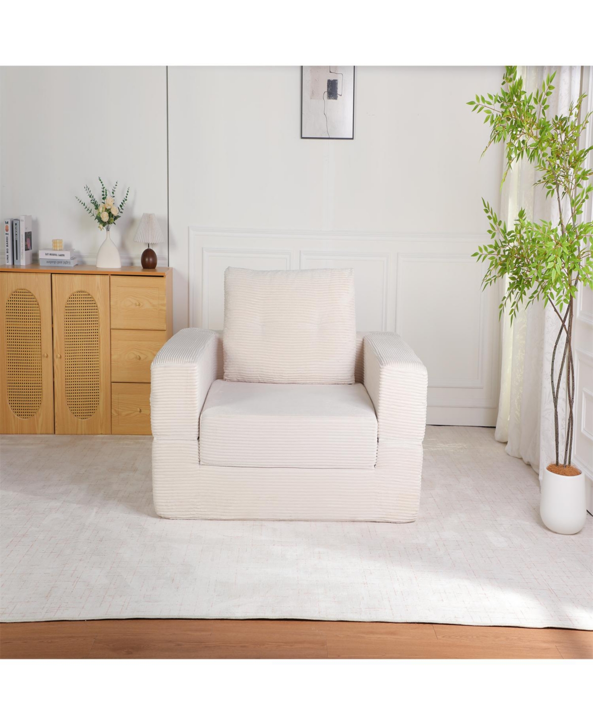 Aostirmotor Compression Dog Sofa Bed Modern Floor Couch With Pillow for Living Room Bedroom