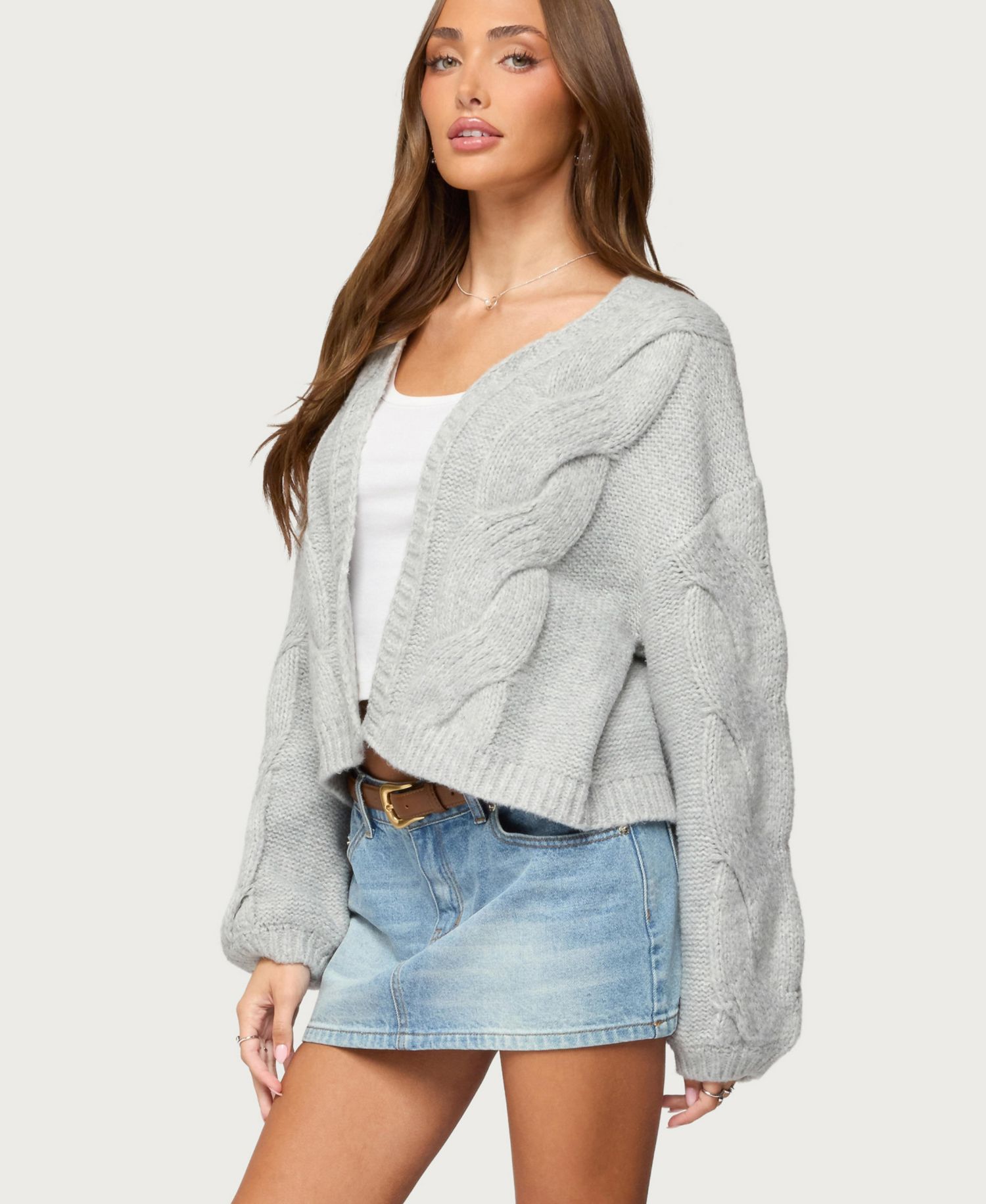 Women's Braiden Chunky Cable Knit Cardigan Sweaters