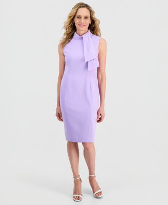 Women's Tie-Neck Sheath Dress 