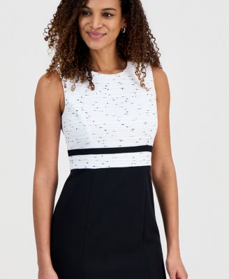 Women's Tweed-Crepe Framed Sheath Dress