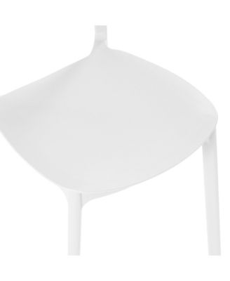 5-Piece Indoor Outdoor Metal Round Patio Dining Table Set With Stackable Resin Patio Side Chairs