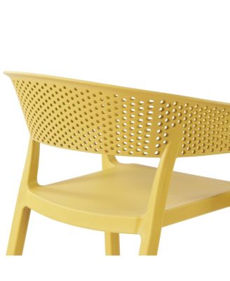 5-Piece Modern Patio Square Dining Table Set with Stackable Patio Dining Chairs