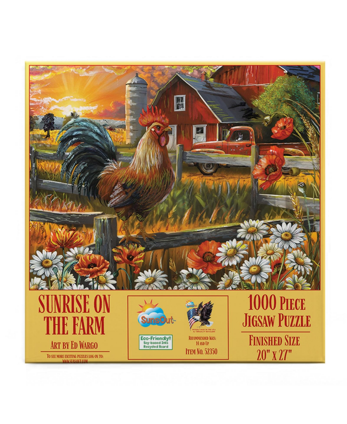 SunsOut Sunsrise on the Farm 1000 piece Jigsaw Puzzle for Adults