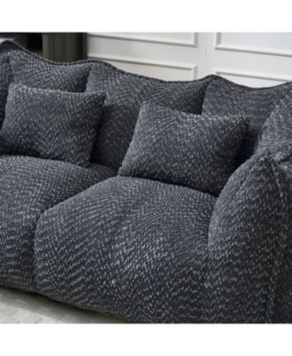 Plush Beanbag Sofa with Foam Core for Two