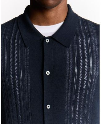Men's Long Sleeve Cable Knitted Shirt