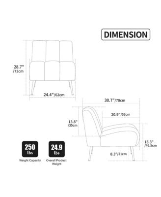 Modern Velvet Accent Chair