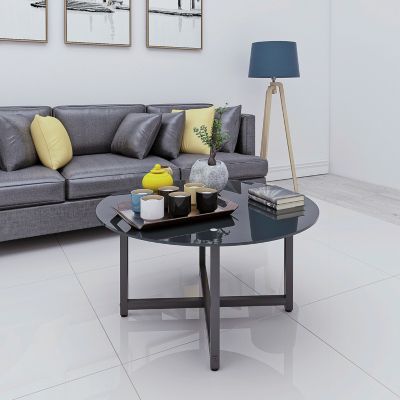 Streamdale Round Clear Coffee Table (35.5")