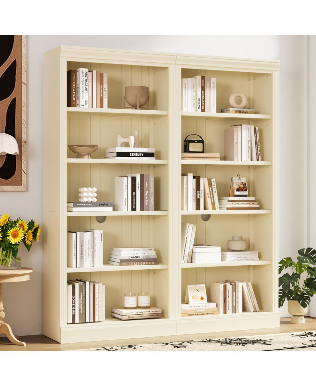 Streamdale 83" Tall 5-Tier Bookcase with Light & Adjustable Shelves