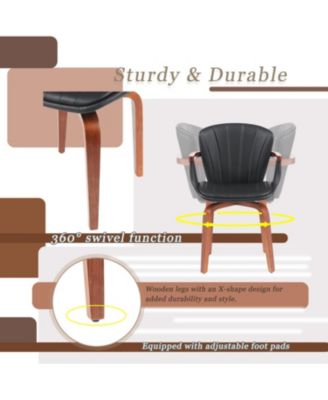 Bentwood Swivel Dining Chairs (Set of 2)