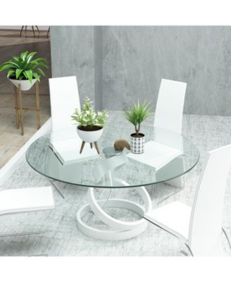 30" Round Tempered Glass Table Top - Clear 1/4" Thick