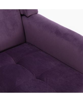 Velvet Accent Chair with Black Legs