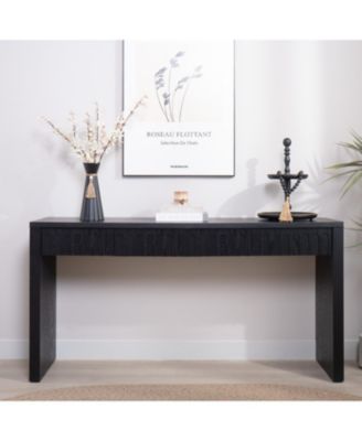 Modern Black Console Table with 4 Drawers – 59.2" Entryway Table with Storage