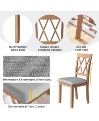 Streamdale Farmhouse Extendable Dining Set for Small Spaces Drop Leaf Table and 4 Upholstered Chairs
