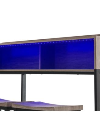 59" Bar Table Set with Power LED & 3 Stools