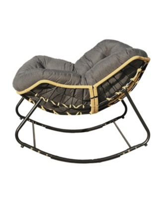 Outdoor Rocking Chair, Patio Egg Chair, Indoor Papasan, Rattan Wicker