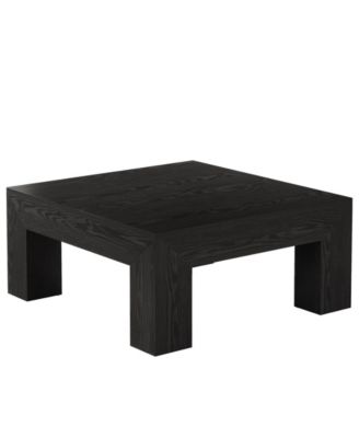 39.4-Inch Square Coffee Table for Living Room, Farmhouse All MDF Accent Center Cocktail Table