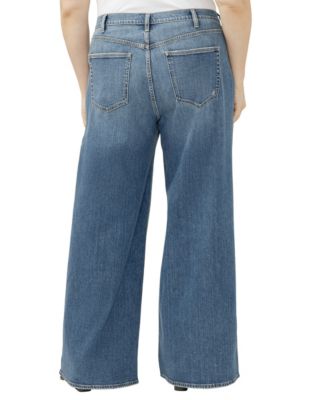 Plus Size Ultra Wide Leg High Rise Jeans